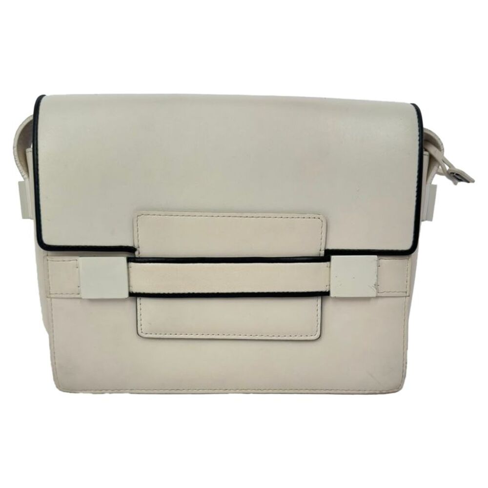 Delvaux Madame PM Crossbody Bag in White Leather